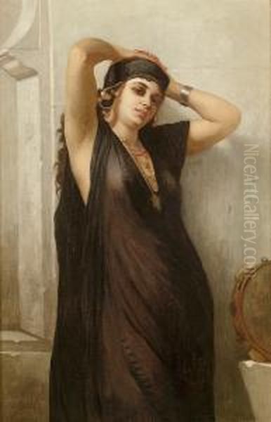 An Arab Beauty Oil Painting by Charles Zacharie Landelle