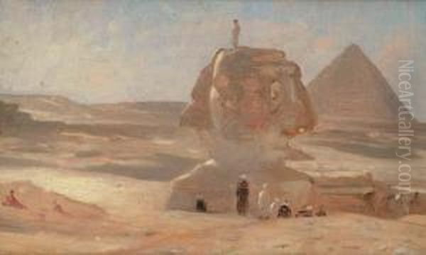 Le Sphinx, Egypte Oil Painting by Charles Zacharie Landelle