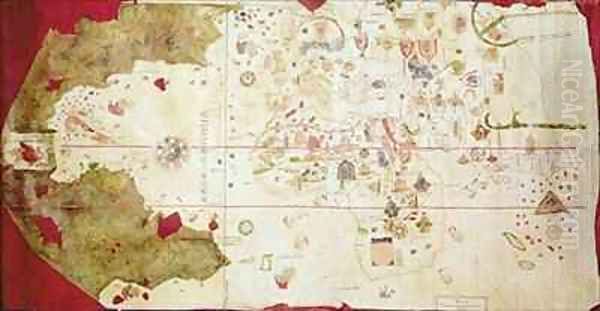 Mappa Mundi Oil Painting by Juan de la Cosa