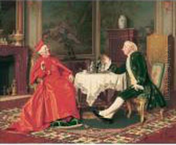 The Cardinal's Visit Oil Painting by Andrea Landini