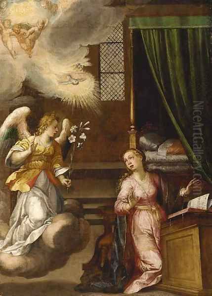 The Annunciation 5 Oil Painting by Denys Calvaert