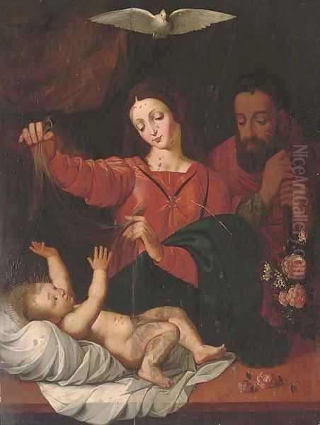 The Holy Family 2 Oil Painting by Denys Calvaert