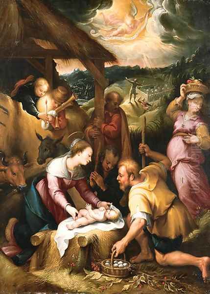 The Adoration of the Shepherds Oil Painting by Denys Calvaert