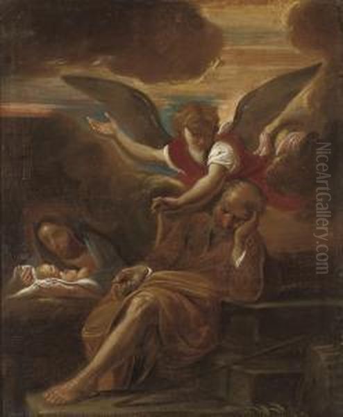 Joseph's Dream Oil Painting by Giovanni Lanfranco