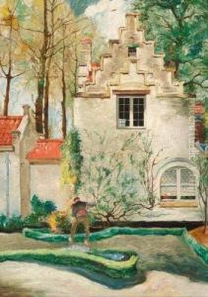 Le Jardinier Oil Painting by Maurice Langaskens