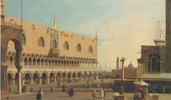 Before the Doge's Palace, Venice Oil Painting by (Giovanni Antonio Canal) Canaletto