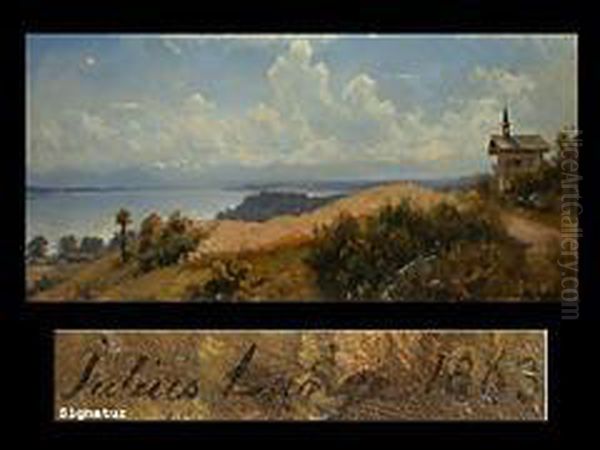 Die Russische Kapelle Bei Feldafing Am Starnberger See Oil Painting by Julius Lange