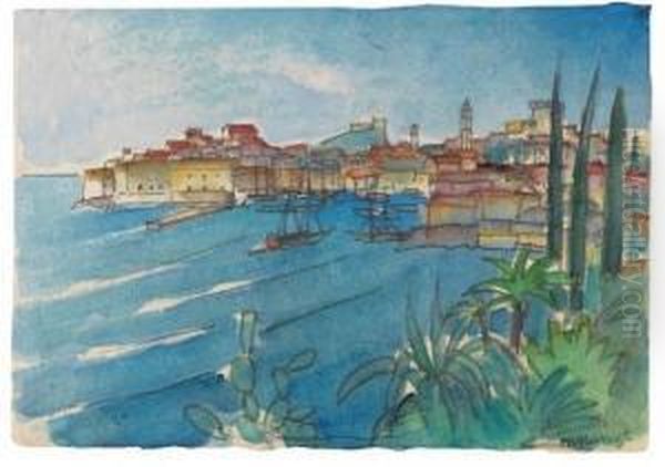 Hafen Vonragusa (dubrovnik) Oil Painting by Otto Lange