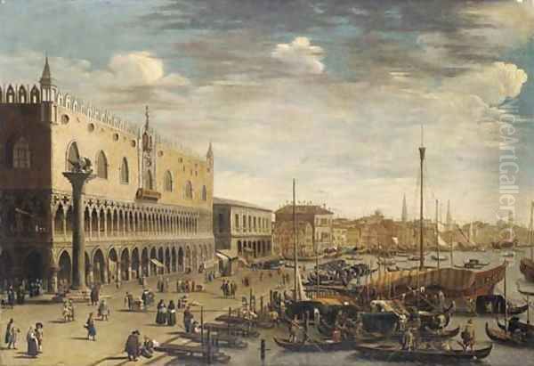 The Riva degli Schiavoni, Venice, looking East Oil Painting by (Giovanni Antonio Canal) Canaletto