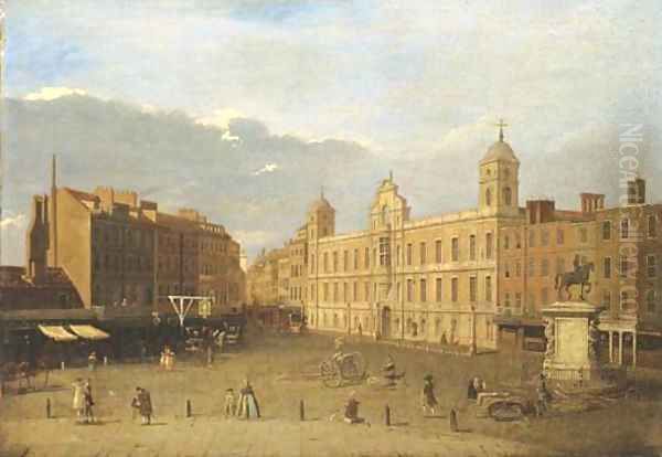 Northumberland House, London Oil Painting by (Giovanni Antonio Canal) Canaletto