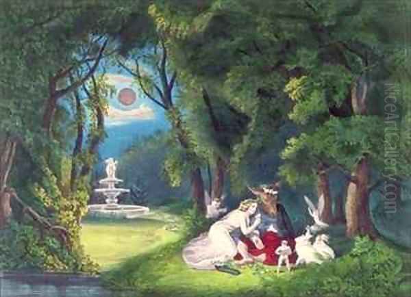 A Midsummer Nights Dream Oil Painting by Currier, N. & Ives, J.M.