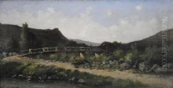 Paysage Oil Painting by Henri Langerock