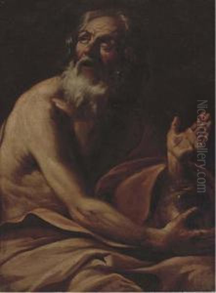 Saint Jerome Oil Painting by Giovanni Battista Langetti