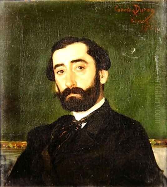 Portrait of a bearded gentleman Oil Painting by Charles Emile Auguste Carolus-Duran