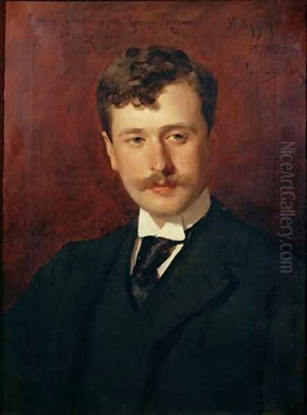 Portrait of Georges Feydeau 1862-1921 Oil Painting by Charles Emile Auguste Carolus-Duran