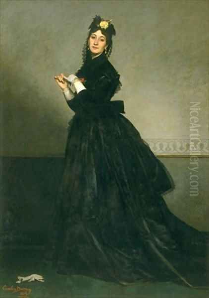 The Woman with the Glove Oil Painting by Charles Emile Auguste Carolus-Duran