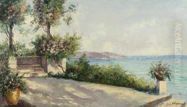 Terrasse Sur Cap-martin Oil Painting by Georgi Alexandrovich Lapchine