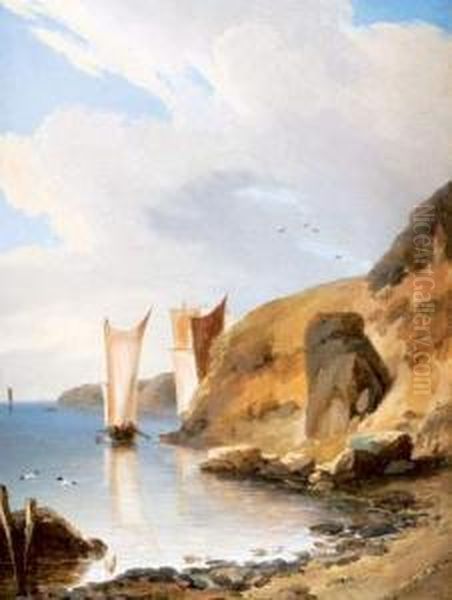 Voiles Cote Amalfitaine Oil Painting by Louis Auguste Lapito