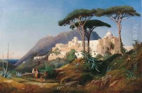 Capri Oil Painting by Louis Auguste Lapito