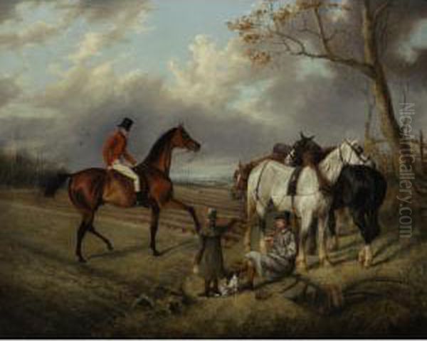 A Helping Hand In Finding The Field Oil Painting by George Henry Laporte