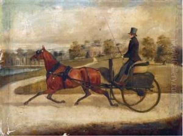 Gentleman Driving A Gig Oil Painting by George Henry Laporte