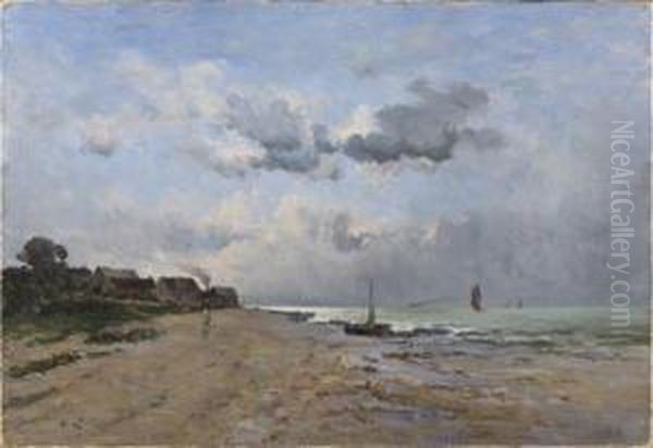 Paysage De La Cote Normande Oil Painting by Charles Lapostolet