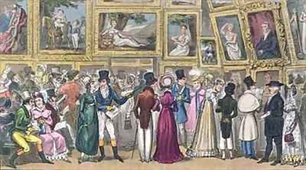 A Shilling Well Laid Out Tom and Jerry at the Exhibition of Pictures at the Royal Academy Oil Painting by I. Robert and George Cruikshank