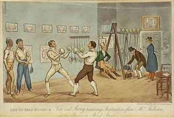 Art of Self Defence Oil Painting by I. Robert and George Cruikshank