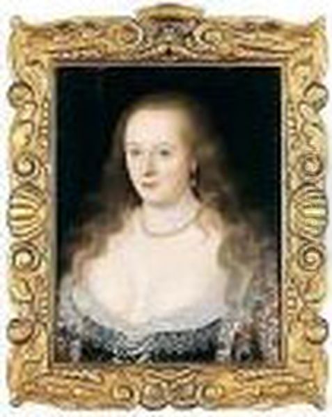 Portrait Of Frances, Countess Of Richmond Oil Painting by William Larkin