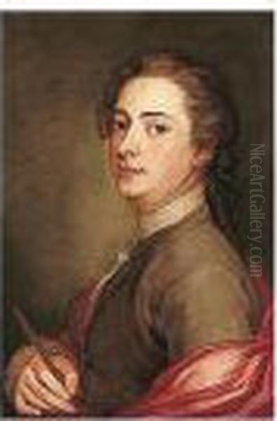 Portrait Of James Macardell (1729-1765) Oil Painting by Marcellus, Laroon Jr.