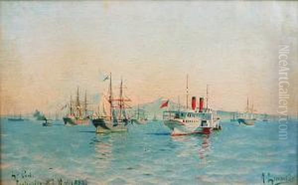 Sur Leport De Montevideo Oil Painting by Manuel Larravide