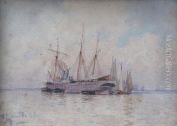 Barco Oil Painting by Manuel Larravide