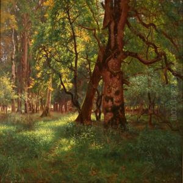 Sommerdag Oil Painting by Adolf Larsen