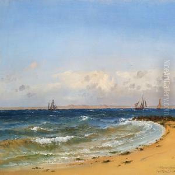 Coastal Scene From Northern Holland Oil Painting by Emanuel Larsen