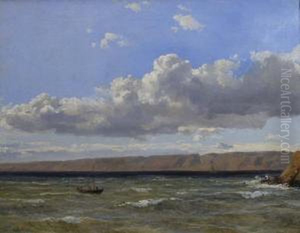 Marine, Vue De La Cote Danoise Oil Painting by Emanuel Larsen