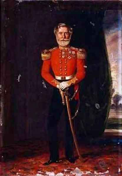 Colonel Philip McPherson CB 17th The Leicestershire Regiment of Foot Oil Painting by David Cunliffe