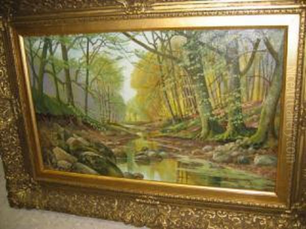 Wood Creek Oil Painting by Thorvald Larsen