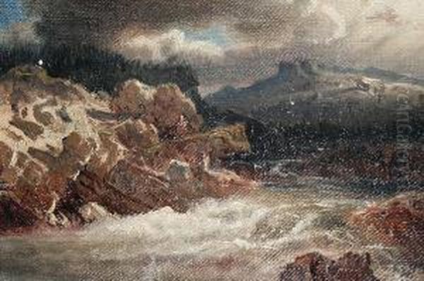 Stormy River Landscape Oil Painting by Marcus Larson