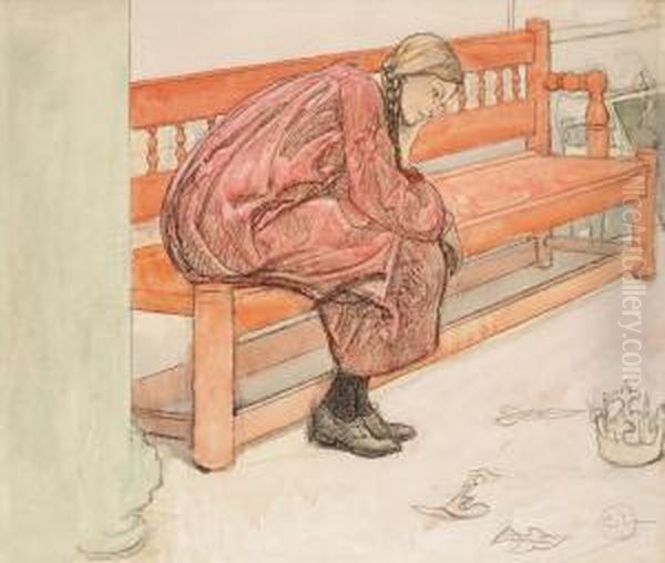 Teaterfunderingar Oil Painting by Carl Larsson