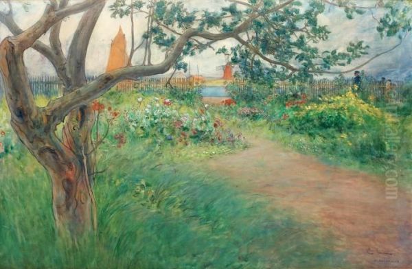 Motif From Marstrand Oil Painting by Carl Larsson