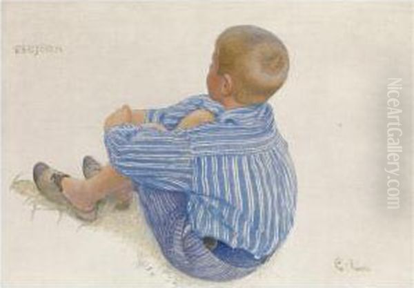 Esbjorn Oil Painting by Carl Larsson