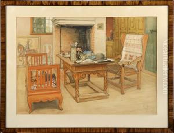 Interior Oil Painting by Carl Larsson