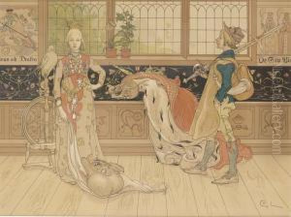 Sankt Goran Oil Painting by Carl Larsson