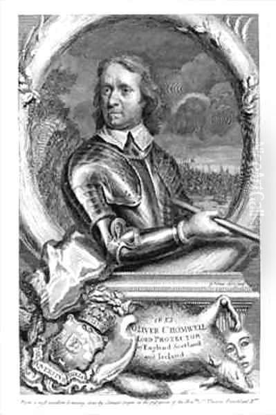 Oliver Cromwell 1599-1658 Lord Protector of England Scotland and Ireland in 1653 Oil Painting by Samuel Cooper