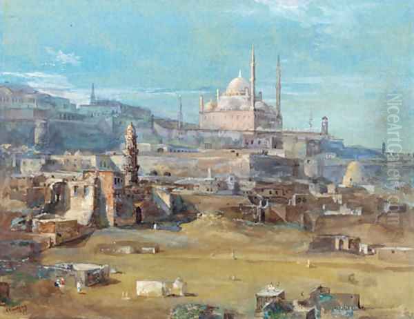 A vista of Haghia Sophia Oil Painting by C.Verrusson