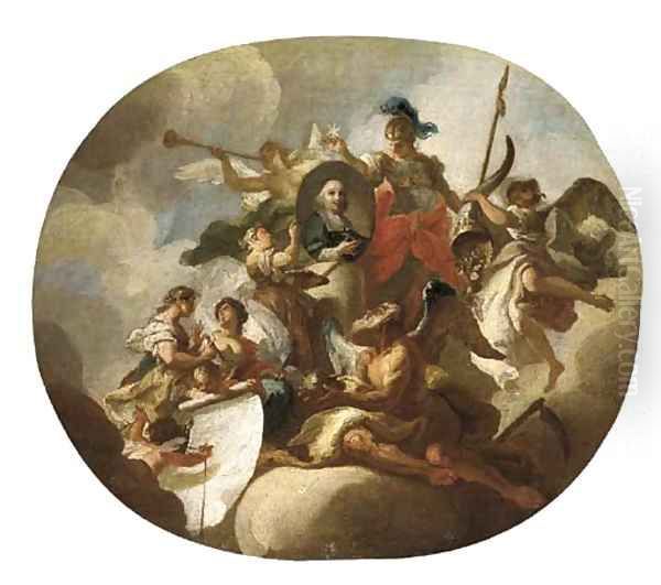 The Apotheosis of a Cleric Oil Painting by Carlo Innocenzo Carlone