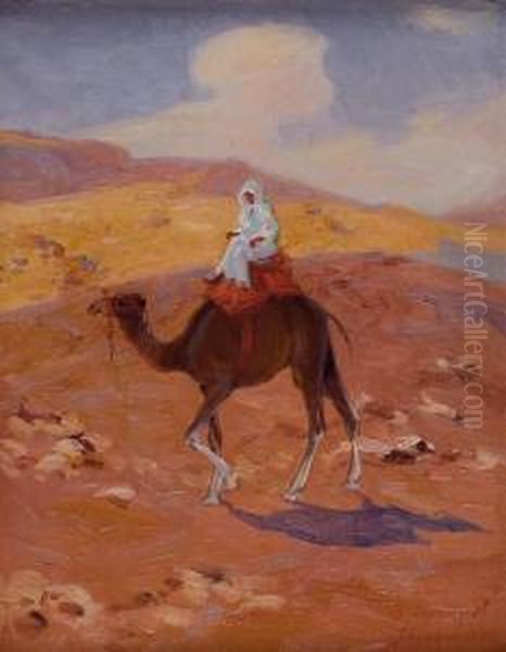 Arab Na Wielbladzie Oil Painting by Aleksander Laszenko