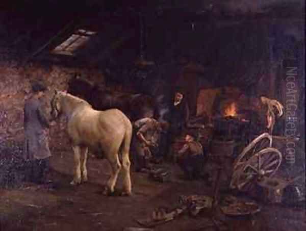 Waiting His Turn Oil Painting by John Percy Cooke