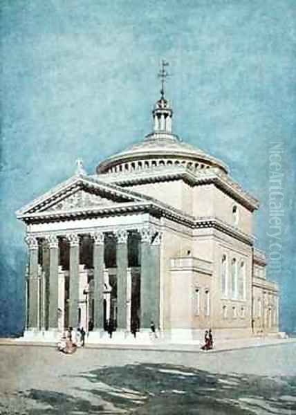 Madison Square Presbyterian Church New York City Oil Painting by Jules Crow