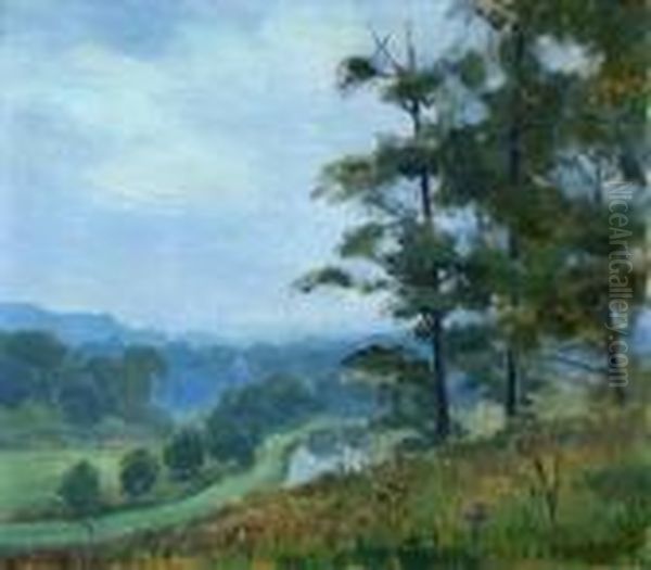 River Overlook Oil Painting by William Langson Lathrop